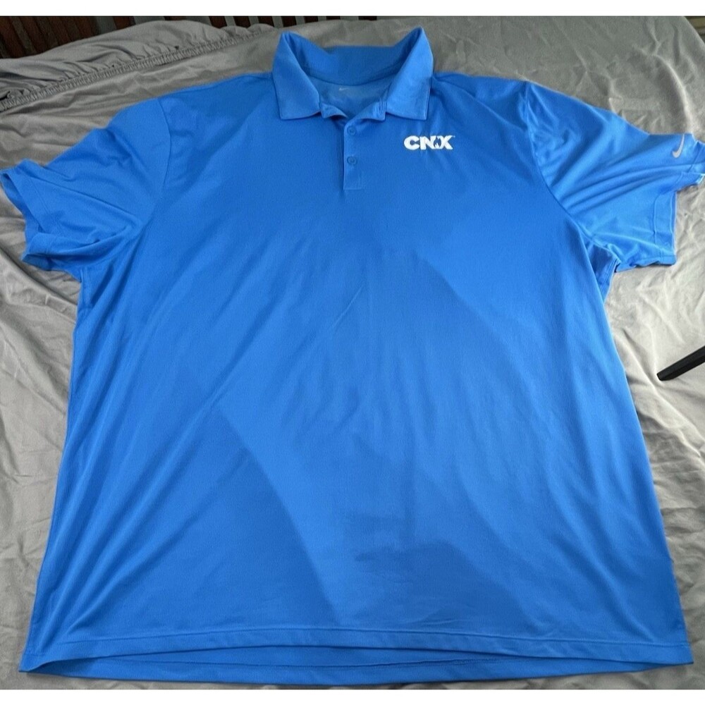 CNX Gas (Consol Energy) Blue Nike Dri-Fit Moisture Wicking Golf Polo Men's 3XL